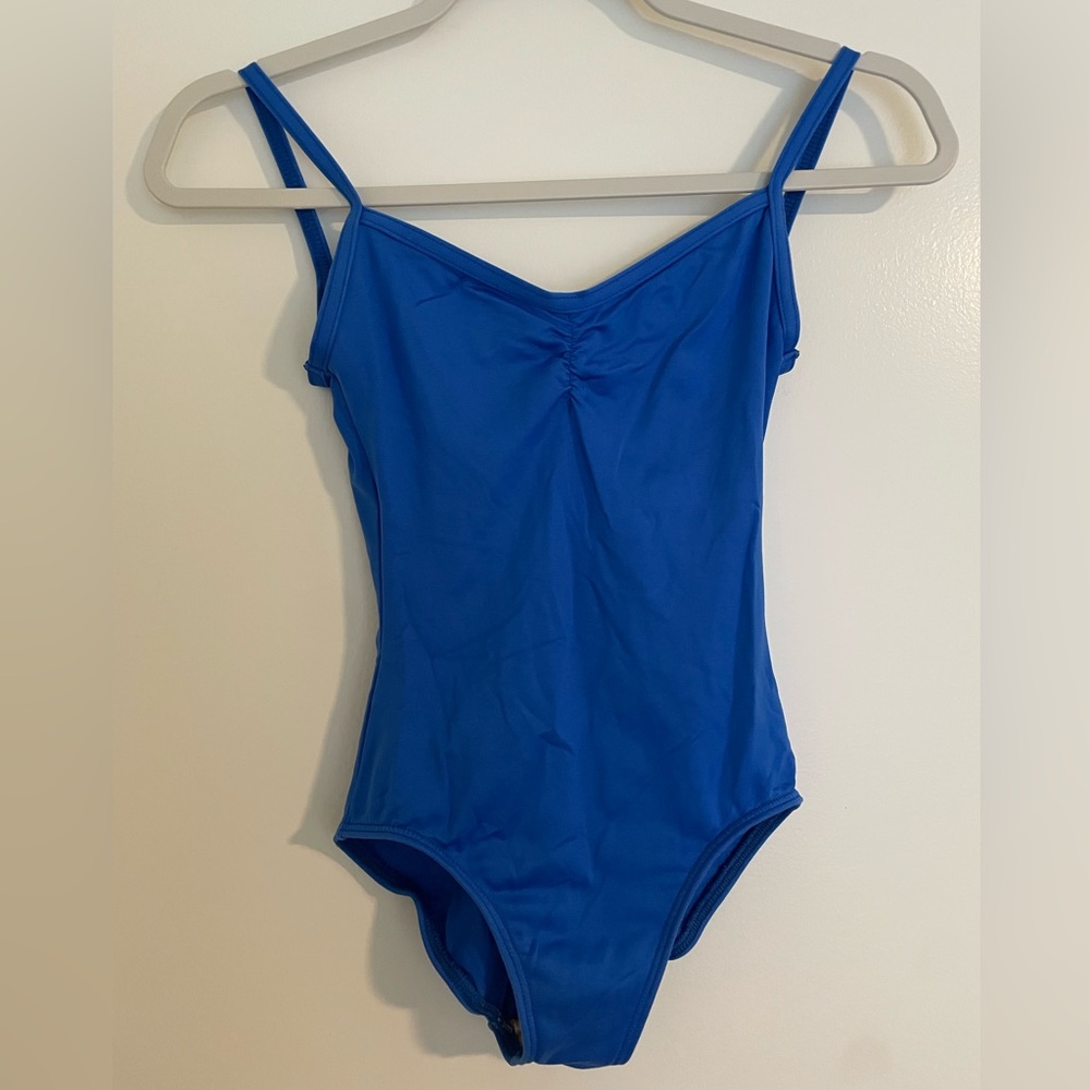Camisole Pinch Front Ballet Leotard with Low Pinch Back Adult Small Royal Blue